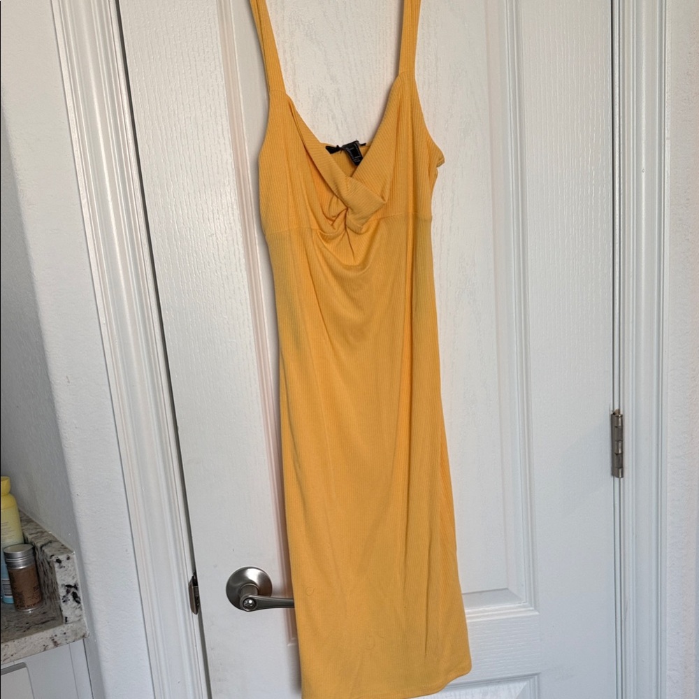 Forever 21 Yellow Midi Dress